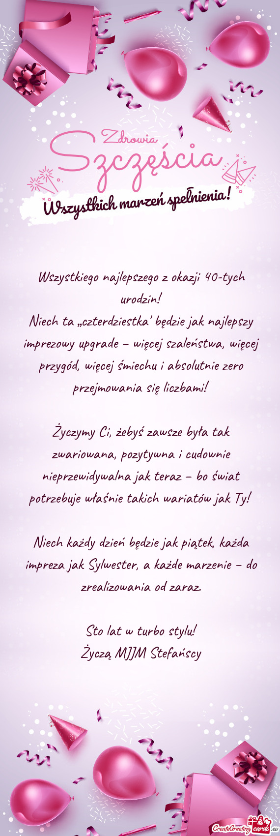 Niech ta „czterdziestka” będzie jak najlepszy imprezowy upgrade – więcej szaleństwa, więce