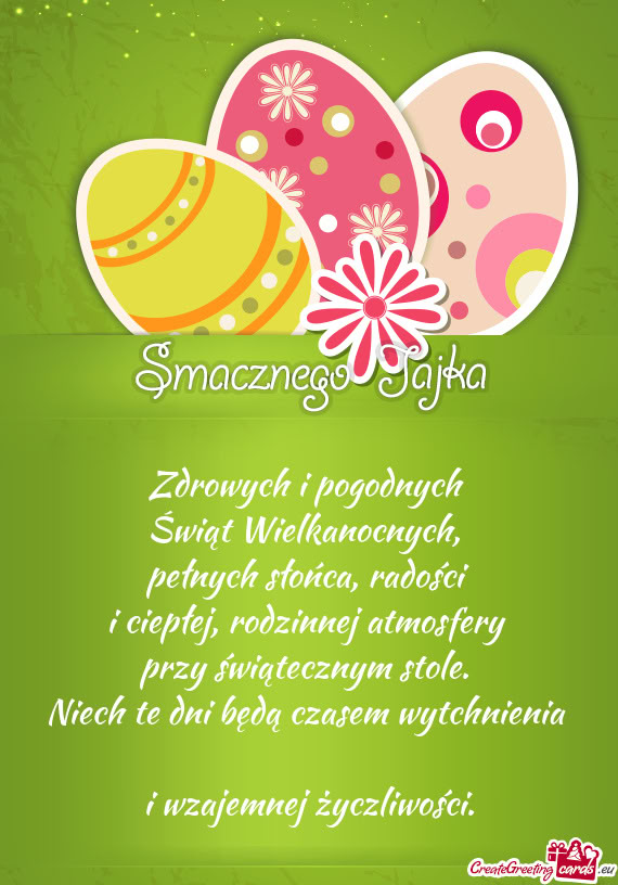 Niech te dni będą czasem wytchnienia