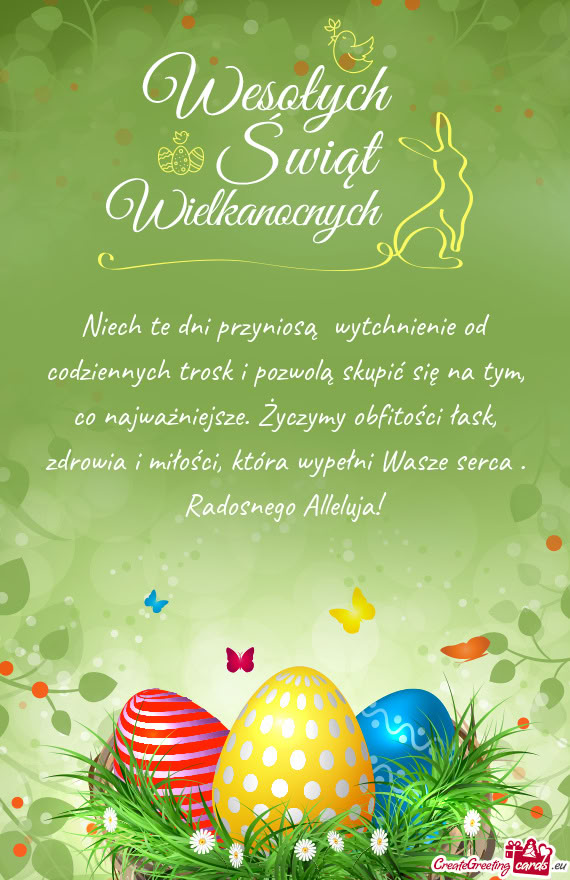 Niech te dni przyniosą wytchnienie od codziennych trosk i pozwolą skupić się na tym, co najważ