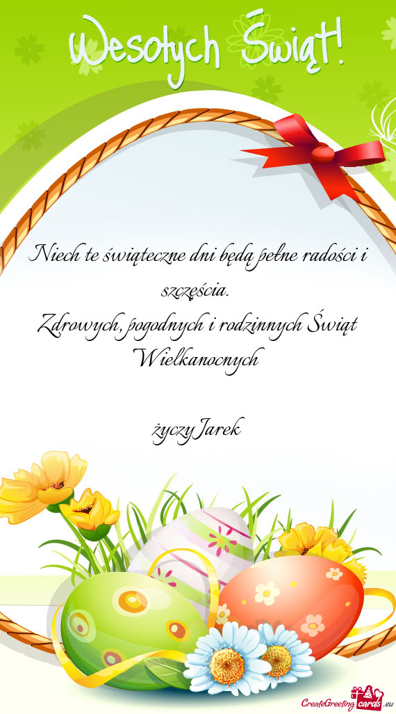 Niech te świąteczne dni będą pełne radości i szczęścia.   Zdrowych,