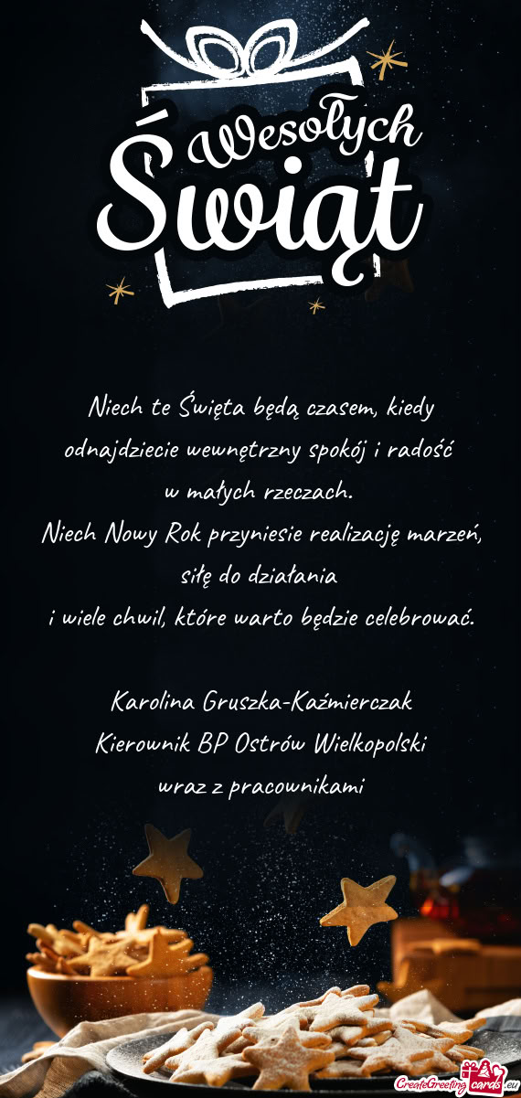 Niech te Święta będą czasem, kiedy odnajdziecie wewnętrzny spokój i radość