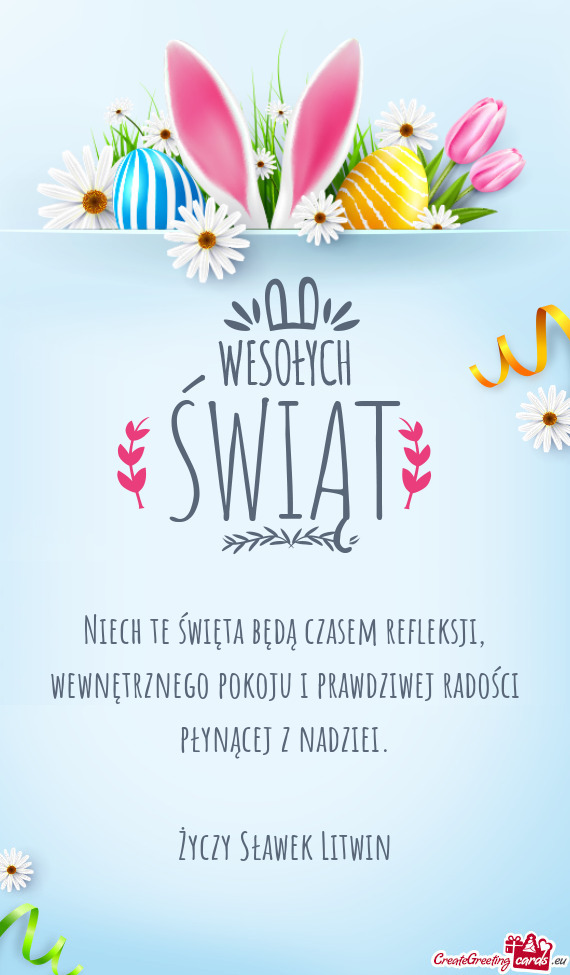 Niech te święta będą czasem refleksji, wewnętrznego pokoju i prawdziwej radości płynącej z n