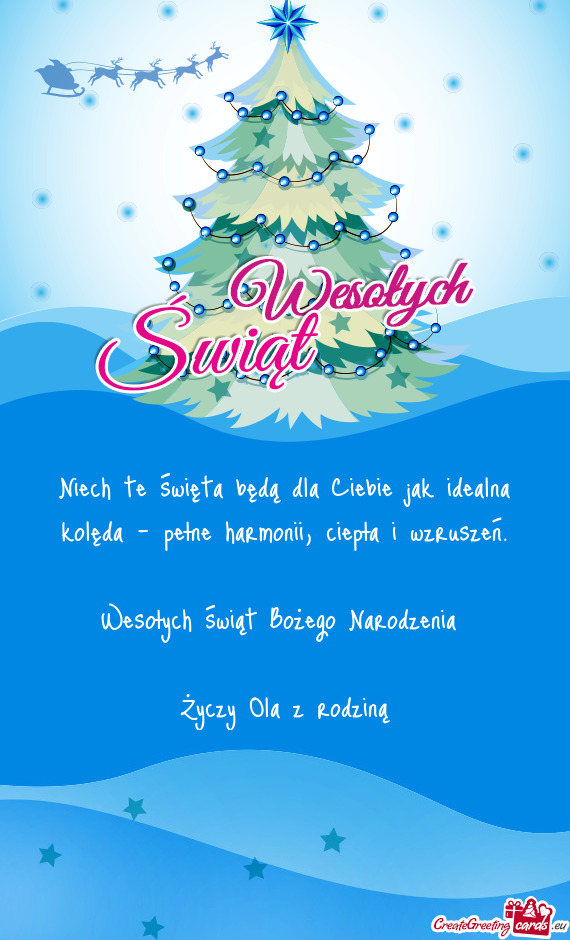 Niech te święta będą dla Ciebie jak idealna kolęda – pełne harmonii,