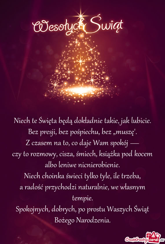 Niech te Święta będą dokładnie takie, jak lubicie