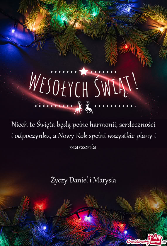 Niech te Święta będą pełne harmonii