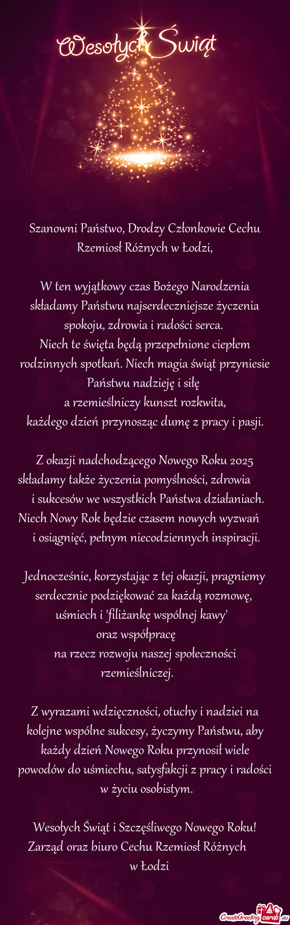 Niech te święta będą przepełnione ciepłem rodzinnych spotkań. Niech magia świąt przyniesie