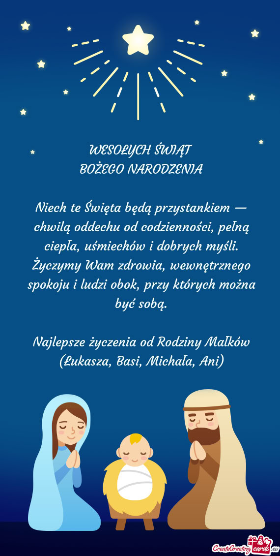 Niech te Święta będą przystankiem — chwilą oddechu od codzienności, pełną ciepła, uśmiec