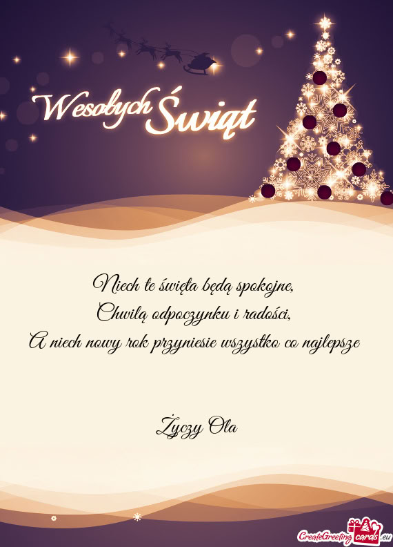 Niech te święta będą spokojne