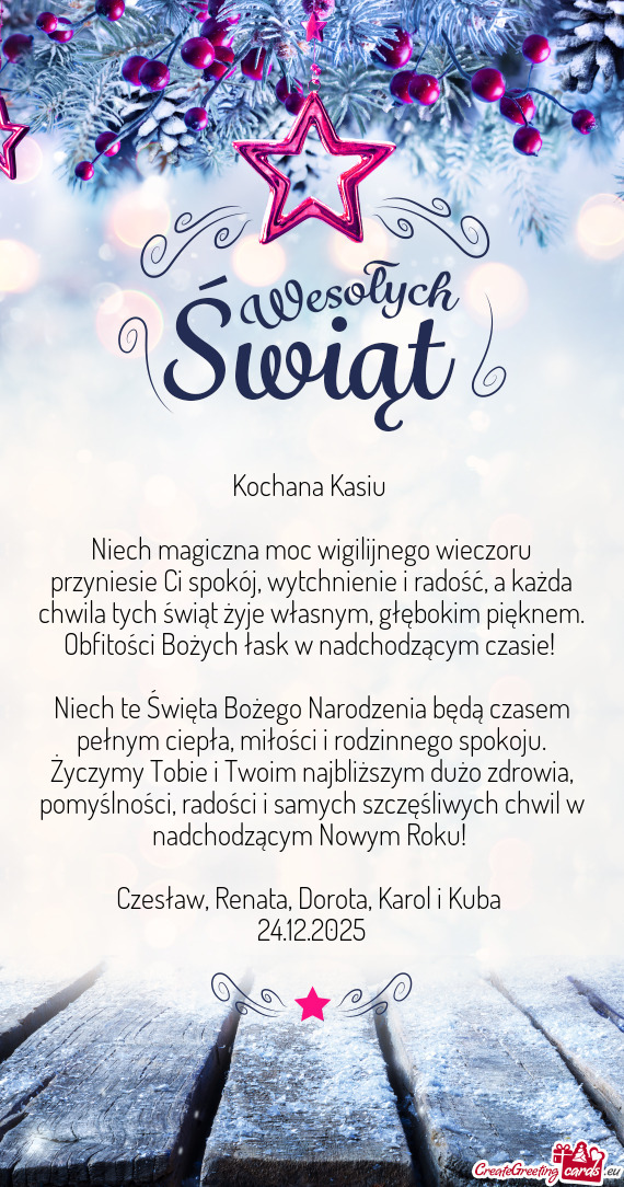 Niech te Święta Bożego Narodzenia będą czasem pełnym ciepła, miłości i rodzinnego spokoju