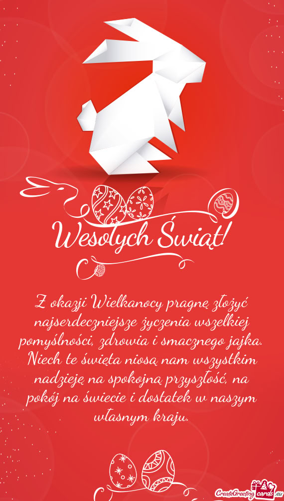 Niech te święta niosą nam wszystkim nadzieję na spokojną przyszłość