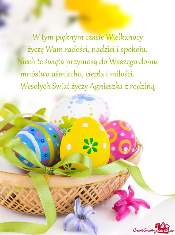 Niech te święta przyniosą do Waszego domu mnóstwo uśmiechu, ciepła i miłości.   Wes