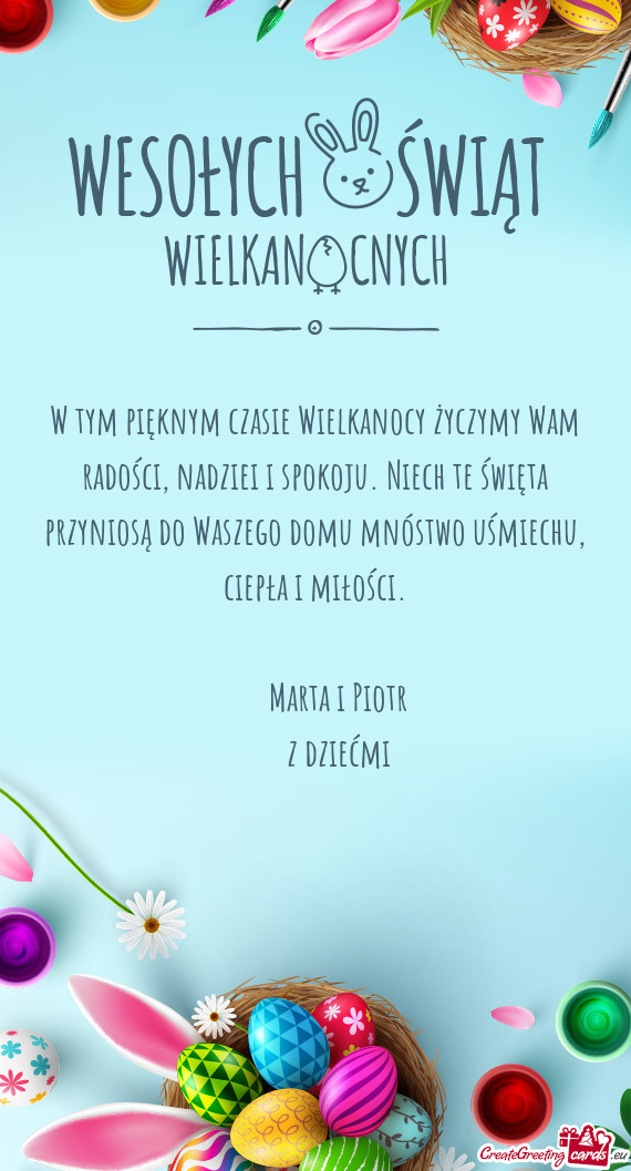 Niech te święta przyniosą do Waszego domu mnóstwo uśmiechu