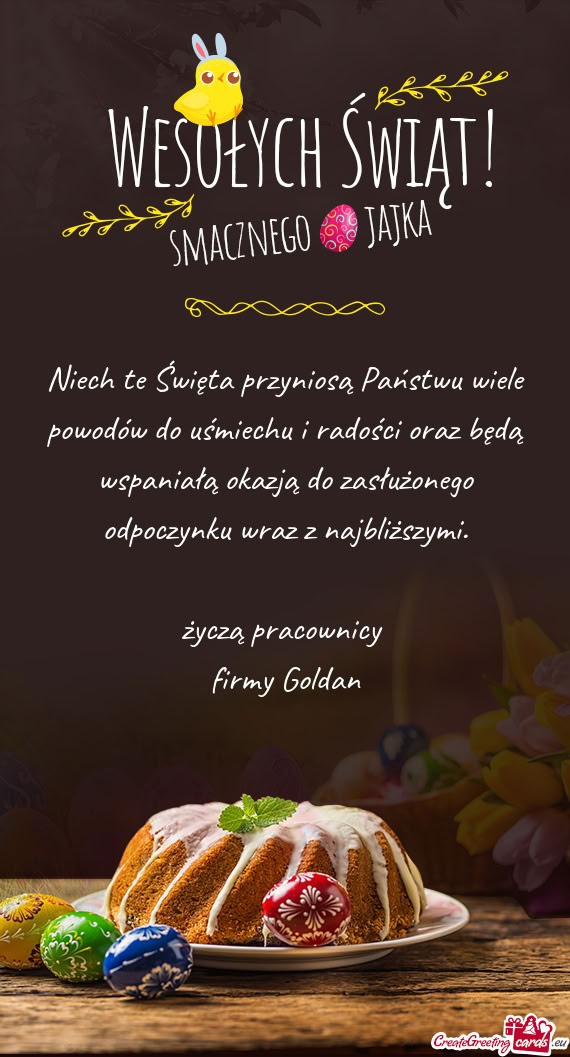 Niech te Święta przyniosą Państwu wiele powodów do uśmiechu i radości oraz będą wspaniałą