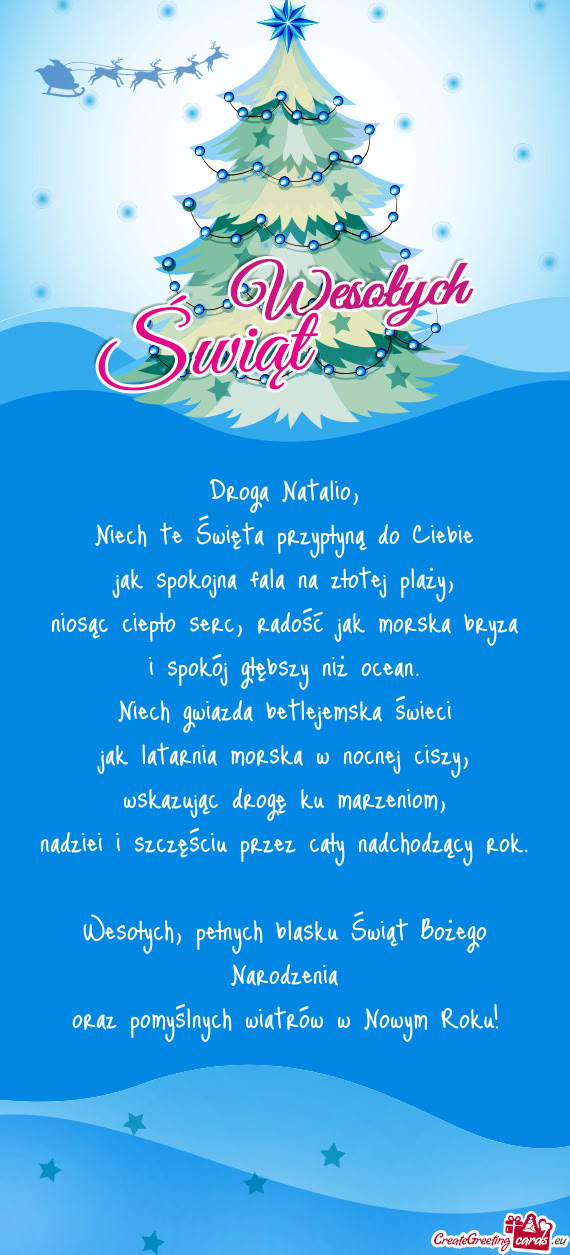 Niech te Święta przypłyną do Ciebie