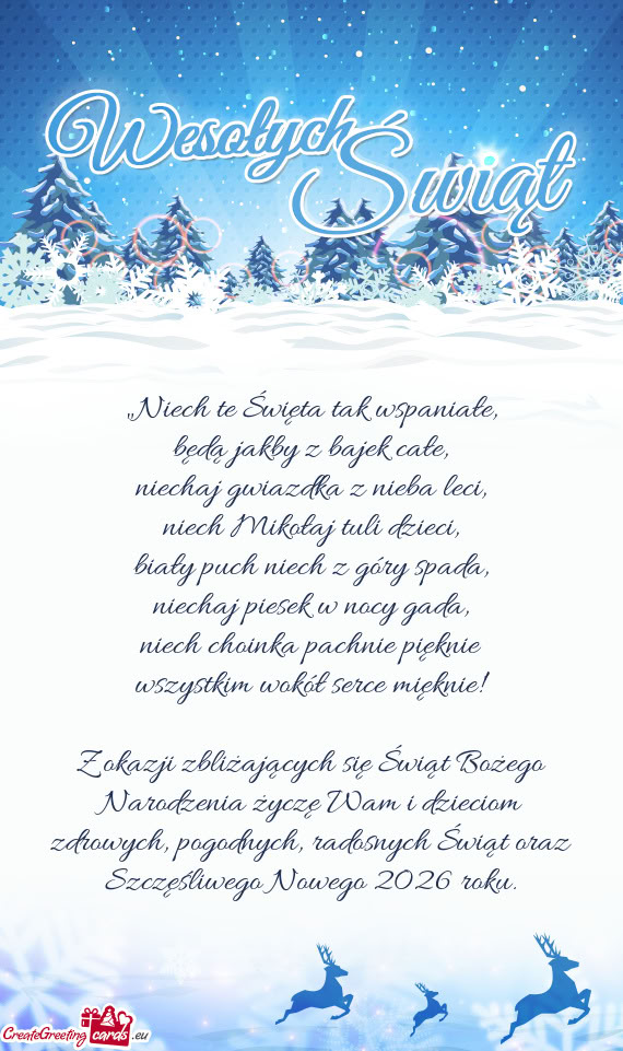 „Niech te Święta tak wspaniałe