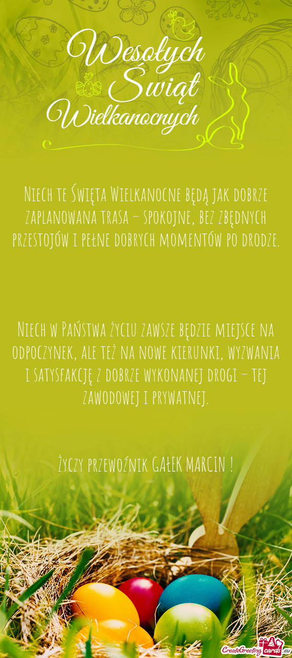 Niech te Święta Wielkanocne będą jak dobrze zaplanowana trasa – spokojne, bez zbędnych przest