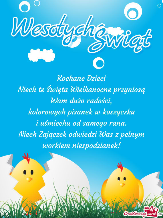 Niech te Święta Wielkanocne przyniosą Wam dużo radości