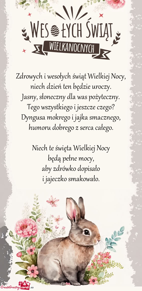 Niech te święta Wielkiej Nocy będą pełne mocy