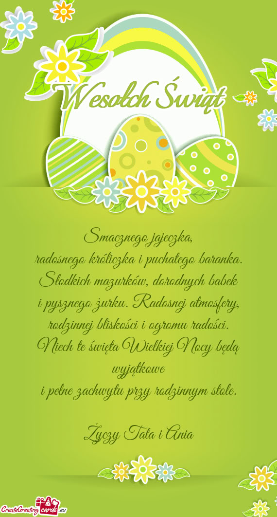 Niech te święta Wielkiej Nocy będą wyjątkowe