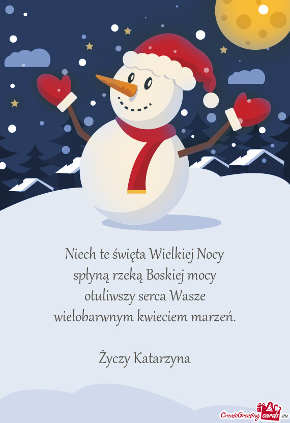 Niech te święta Wielkiej Nocy  spłyną rzeką Boskiej mocy  otuliwszy serca