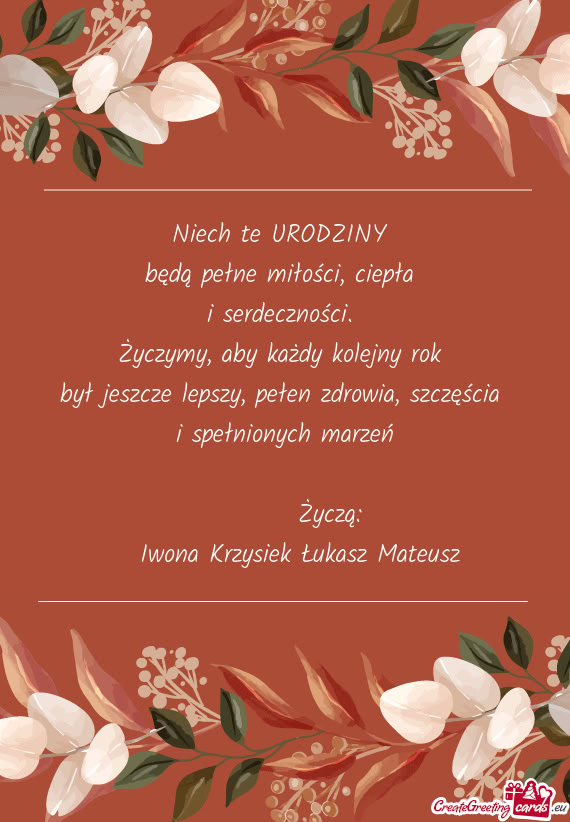 Niech te URODZINY