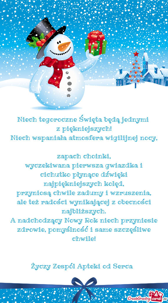 Niech tegoroczne Święta będą jednymi z piękniejszych! Niech wspaniała atmosfera wigilijnej