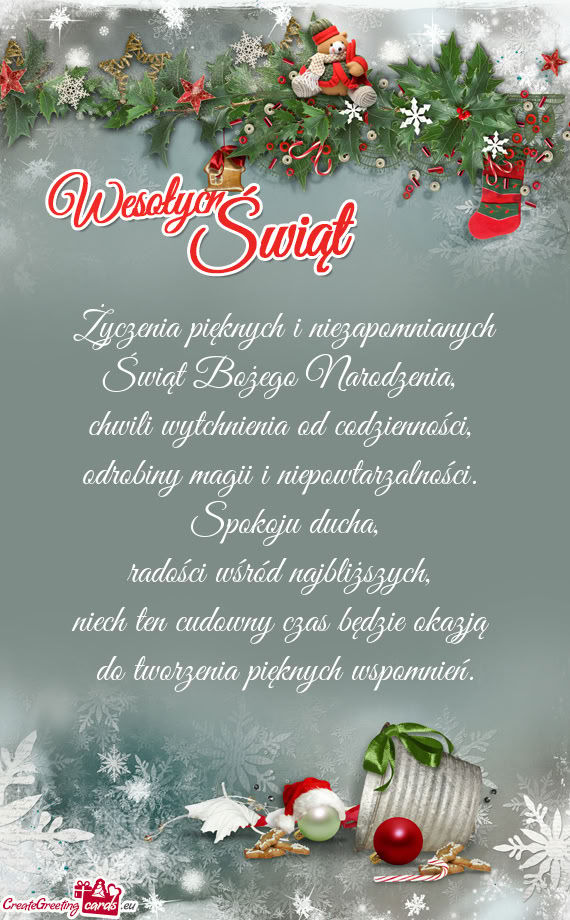 Niech ten cudowny czas będzie okazją