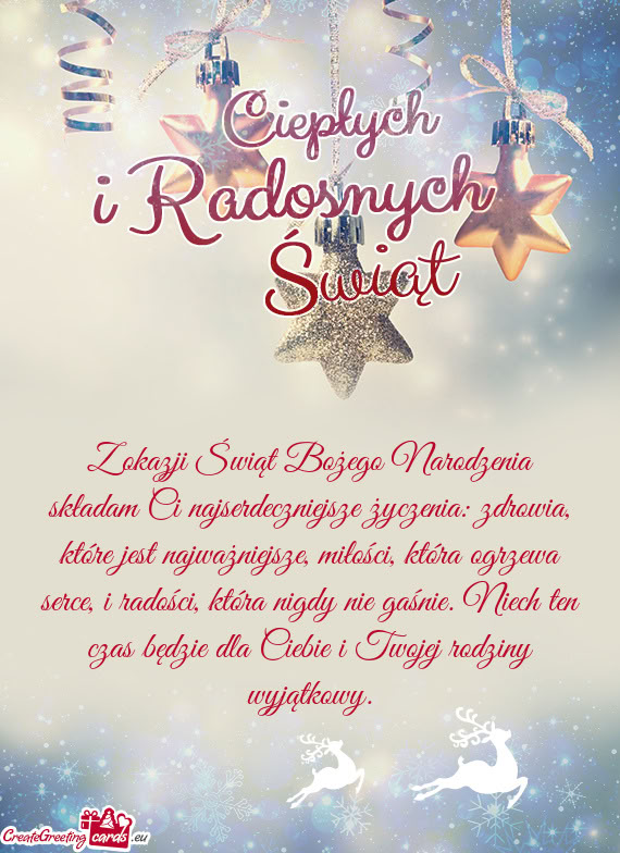 Niech ten czas będzie dla Ciebie i Twojej rodziny wyjątkowy