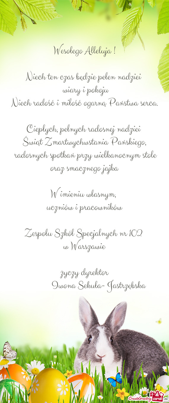 Niech ten czas będzie pełen nadziei