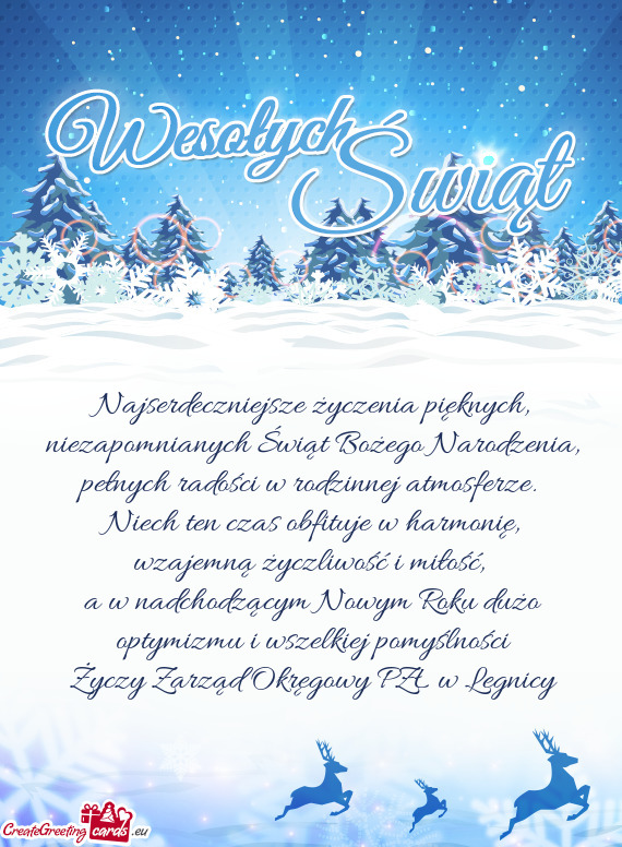 Niech ten czas obfituje w harmonię, wzajemną życzliwość i miłość