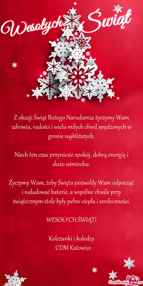 Niech ten czas przyniesie spokój, dobrą energię i dużo uśmiechu