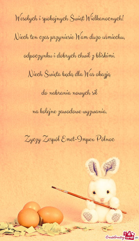 Niech ten czas przyniesie Wam dużo uśmiechu