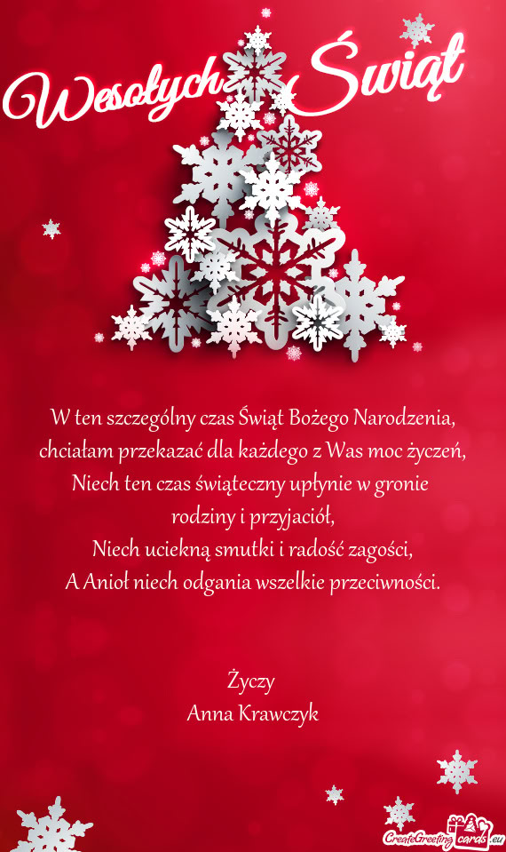 Niech ten czas świąteczny upłynie w gronie