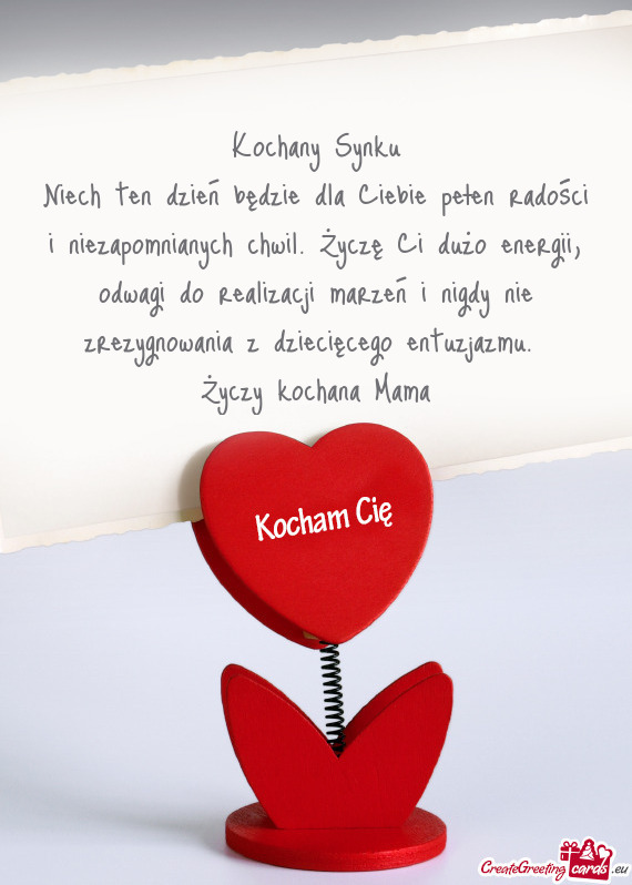 Niech ten dzień będzie dla Ciebie pełen radości i niezapomnianych chwil. Życzę Ci dużo energi