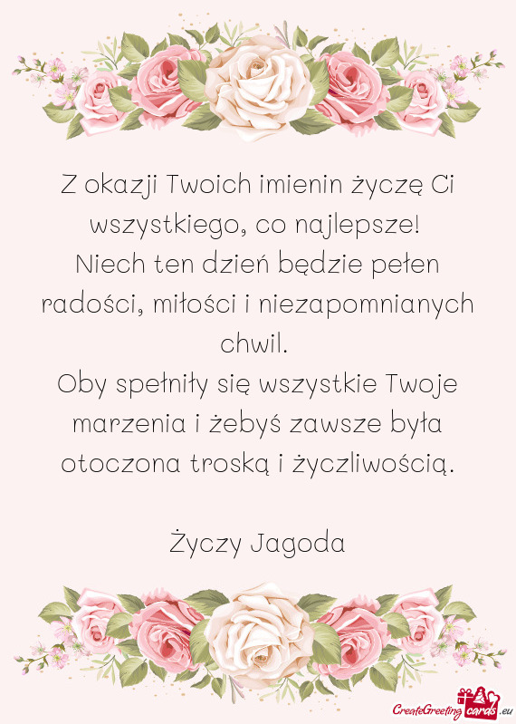 Niech ten dzień będzie pełen radości, miłości i niezapomnianych chwil