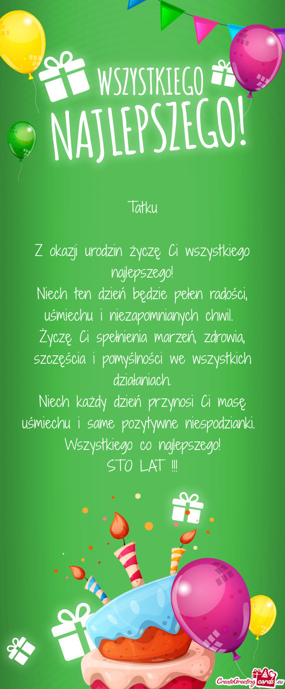 Niech ten dzień będzie pełen radości, uśmiechu i niezapomnianych chwil