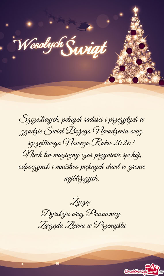 Niech ten magiczny czas przyniesie spokój, odpoczynek i mnóstwo pięknych chwil w gronie najbliżs