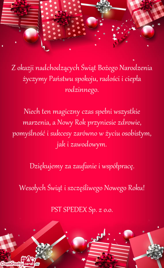 Niech ten magiczny czas spełni wszystkie marzenia