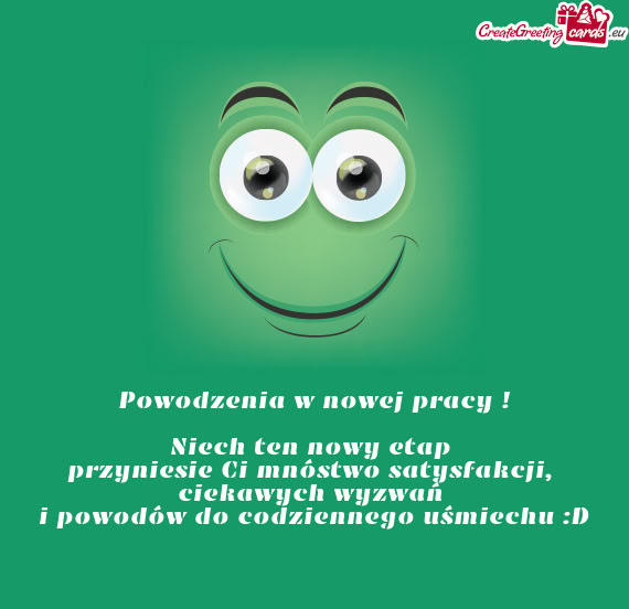 Niech ten nowy etap