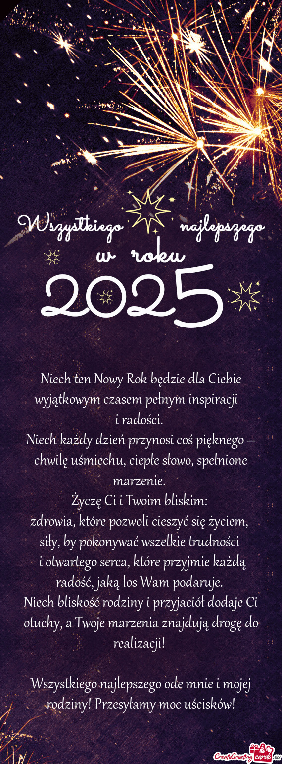 Niech ten Nowy Rok będzie dla Ciebie wyjątkowym czasem pełnym inspiracji