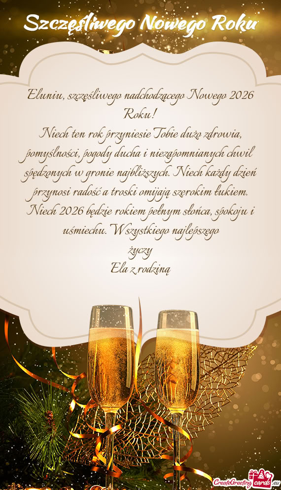 Niech ten rok przyniesie Tobie dużo zdrowia, pomyślności, pogody ducha i niezapomnianych chwil sp