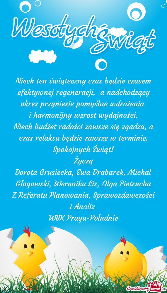 Niech ten świąteczny czas będzie czasem efektywnej regeneracji, a nadchodzący okres przyniesie