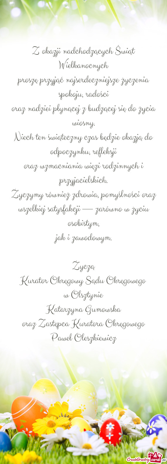 Niech ten świąteczny czas będzie okazją do odpoczynku, refleksji