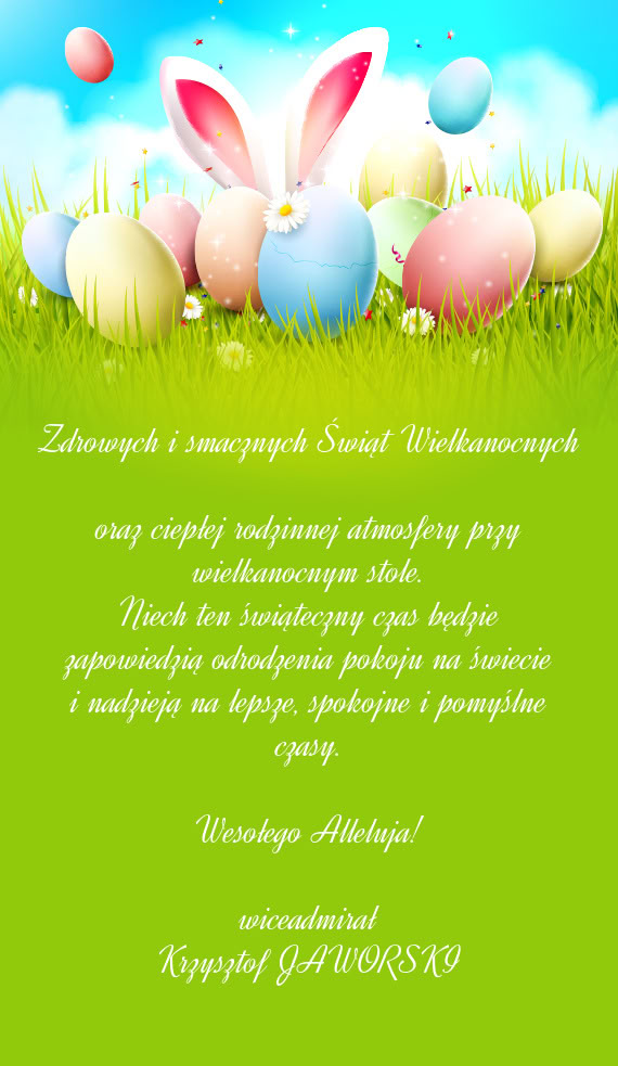 Niech ten świąteczny czas będzie zapowiedzią odrodzenia pokoju na świecie i nadzieją na le