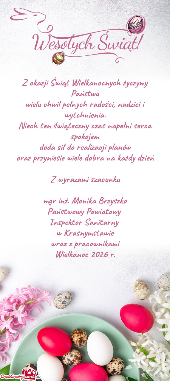 Niech ten świąteczny czas napełni serca spokojem