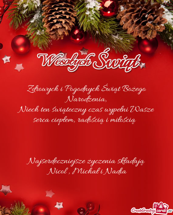 Niech ten świąteczny czas wypełni Wasze serca ciepłem, radością i miłością 🎄