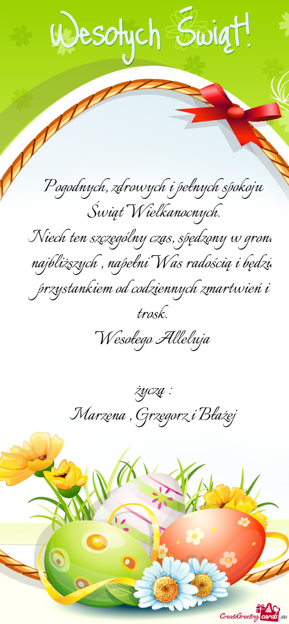 Niech ten szczególny czas, spędzony w gronie najbliższych , napełni Was radością i będzie prz