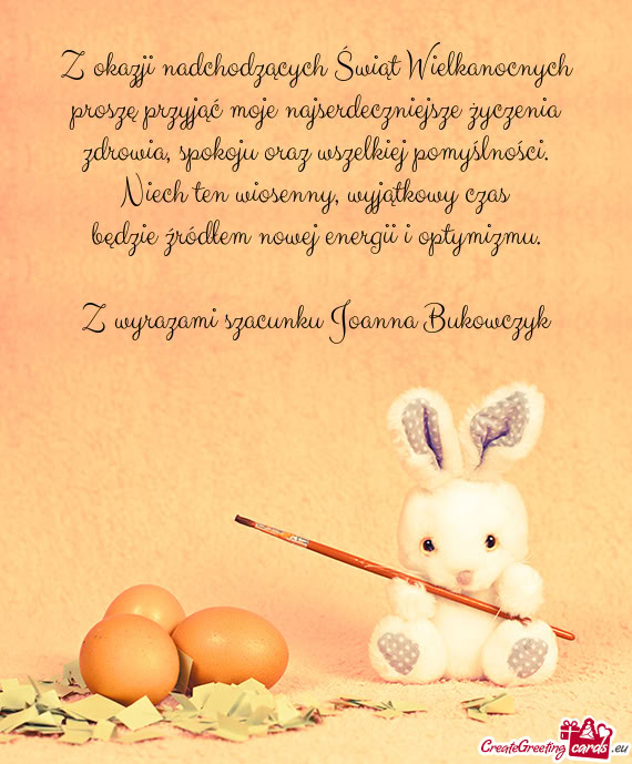 Niech ten wiosenny, wyjątkowy czas