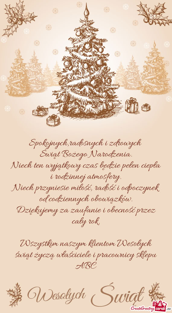 Niech ten wyjątkowy czas będzie pełen ciepła i rodzinnej atmosfery