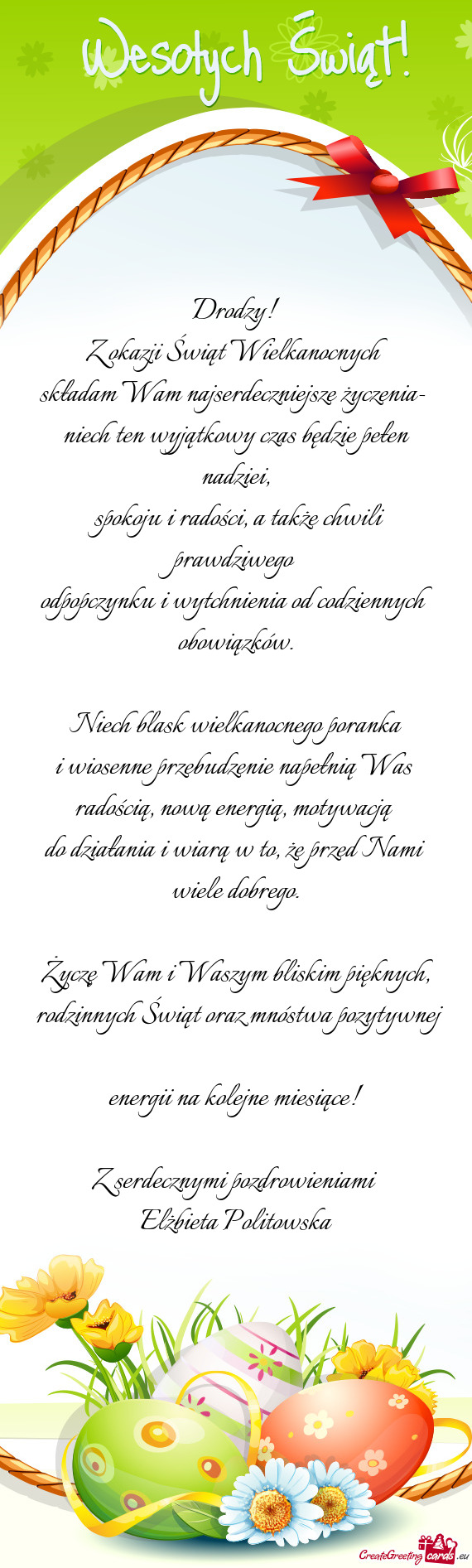 Niech ten wyjątkowy czas będzie pełen nadziei